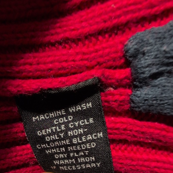 Vintage Polo Ralph Lauren Red American Flag Rib Knit Sweater Womens Small - Picture 7 of 10
